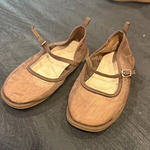 Brown Mary Jane Flats